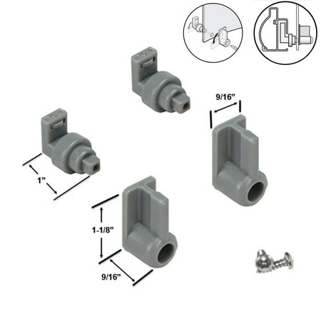 

Gray Plastic Frameless Sliding Curved Glass Shower Door Lower Guide Support Brackets