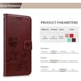 thumbnail image 3 of case  for  Samsung Galaxy A02 Rose Flower Wallet Case, PU Leather Flip Phone Case with Card Holder ID Credit Cards Slot Cash Pockets with Detachable Wristband Cover for Samsung Galaxy A02 RS Brown, 3 of 12