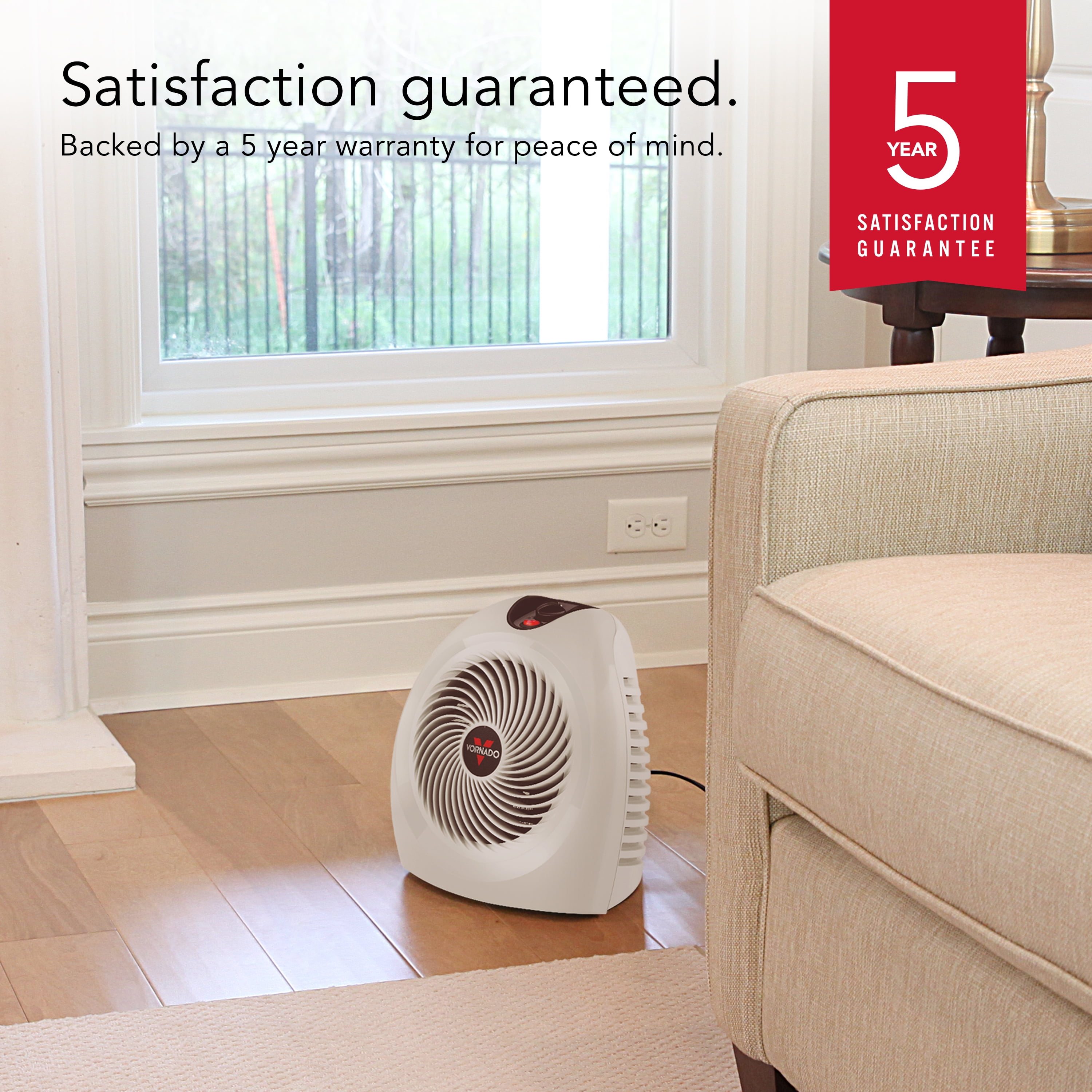 Vornado VH2 Whole Room Vortex Heater, Linen White (New)