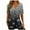 Black-B, variant on Penkiiy Women's Short Sleeve Tops Scoop Neck Pleated Blouse Printed Button Up Tunic L Navy