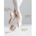 thumbnail image 2 of Daydance Point Shoes Dance Ballet Pointe Slippers Ballet Flats Shoes with Sewed Ribbons Sets Little Girls, 2 of 5