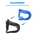 thumbnail image 2 of Couvre-visage en Silicone de Qualité Supérieure pour Casque VR Oculus Quest 2 - Résistant à la Sueur, Lavable, Masque de Remplacement Léger avec Confort Amélioré et Blocage de la Lumière - Bleu, 2 of 6