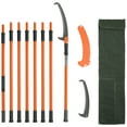thumbnail image 1 of VEVOR Manual Pole Saw, 7.3-27 ft Extendable Tree Pruner, Sharp Steel Blade High Branches Trimming, Manual Branch Trimmer with Lightweight 8 Fiberglass Handles, for Pruning Palms and Shrubs, 1 of 9