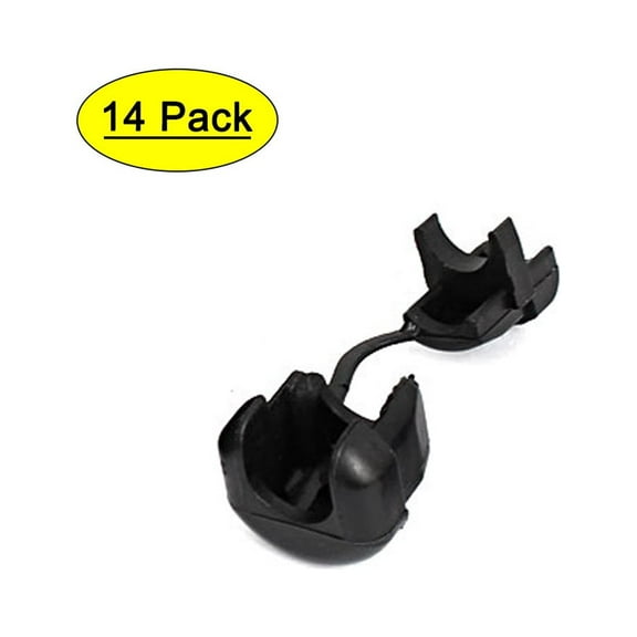 6N-4 Electric Cable Wire Protection Strain Relief Bushing Grommet Black 14Pcs