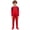 Red, variant on Boys Girls Special Needs Adaptive Clothing Long Sleeve Anti-strip Full Zip Back Footed Jumpsuit Red 16