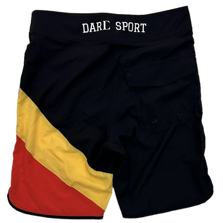 Darc Sport Men s Sacrifice Stage Shorts Boardshorts With Inner Mesh Liner 36 Black Yellow Red