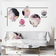 thumbnail image 4 of Designart "Swirls in Gold and Pink Ink II" Abstract Marble Metal Wall Art Set of 5 Piece, 4 of 5
