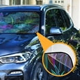 thumbnail image 3 of Neon Leaf Car Windshield Sun Shade Foldable Car Front Window Visor Heat and UV Protection 57x31.5, 3 of 8