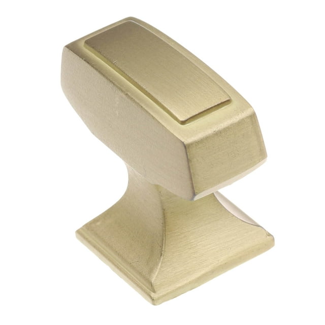 GlideRite 1-1/8 in. Transition Style Rectangle Cabinet Knob, Satin Gold, Pack of 25