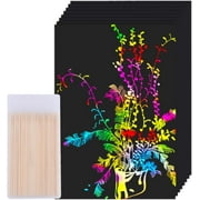 Scratch Art Paper Rainbow SetsScratch Off Paper Present for Kids Scratch Off Set Crafts Classroom Supplies KitsKids Party Games