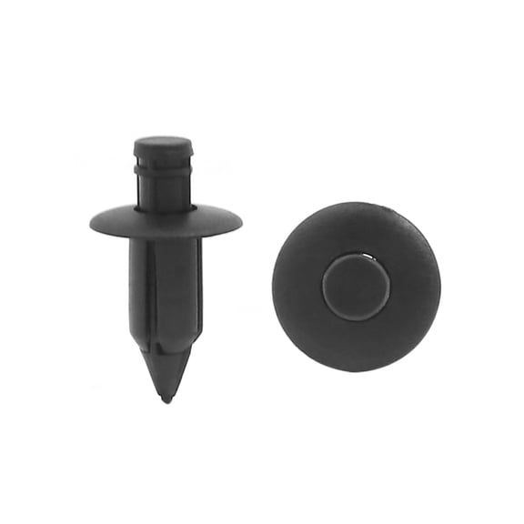 Unique Bargains Black Plastic Rivets Fastener Fender Bumper Pin Clips 6.6mm x 12mm x 14mm 50pcs