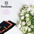 thumbnail image 3 of PureTwine Crew Socks for Women | Soft Cotton Blend Moisture Wicking Womens Socks with Lovely Multicolour Patterns | 4 Pairs, 3 of 7