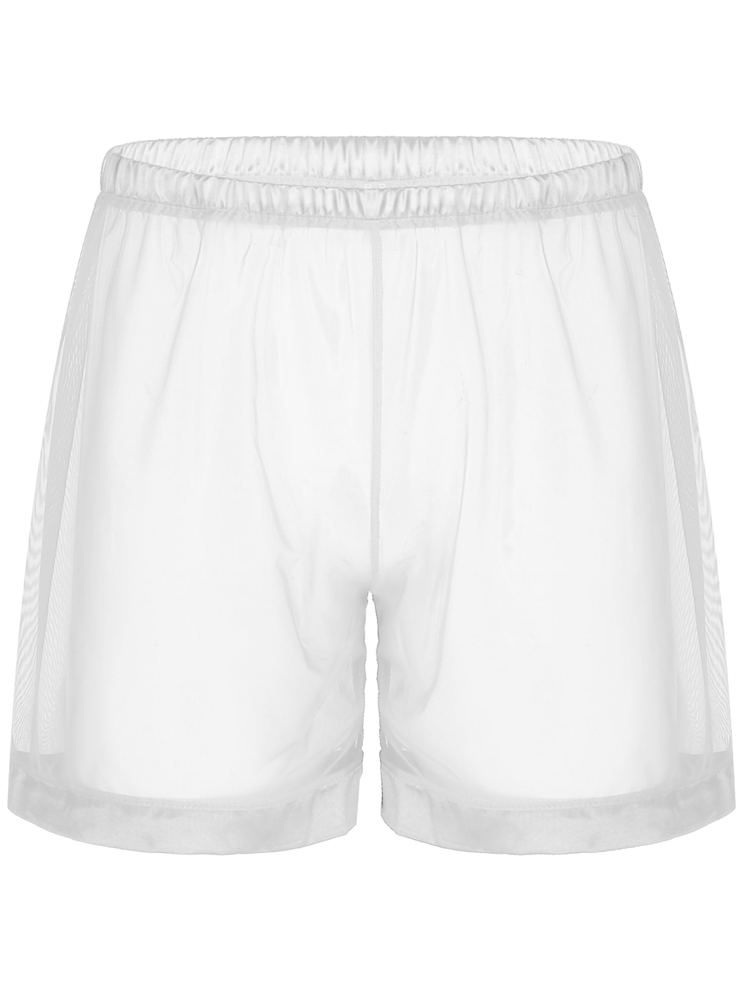 iEFiEL Mens Mesh Loose Boxer Shorts See-through Beach Board Shorts ...