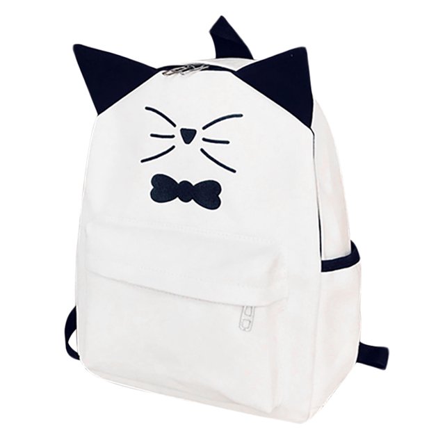 Womens Backpack Fashion Casual Cute Cat Ears Travel Backpack Canvas Rucksack