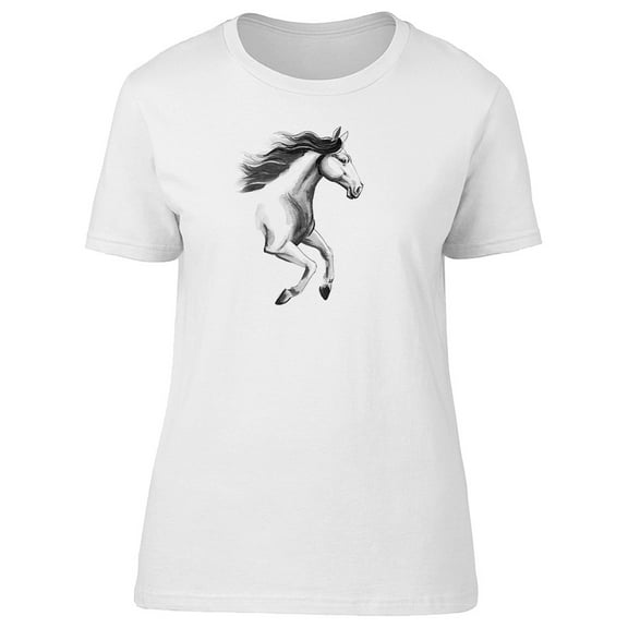 Running Horse B&w Sketch Tee Men's -Image by Shutterstock