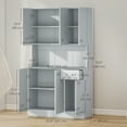 thumbnail image 3 of HOMCOM Buffet Moderne avec Huche, Armoire de Cuisine avec Placard de Rangement, 3 of 10