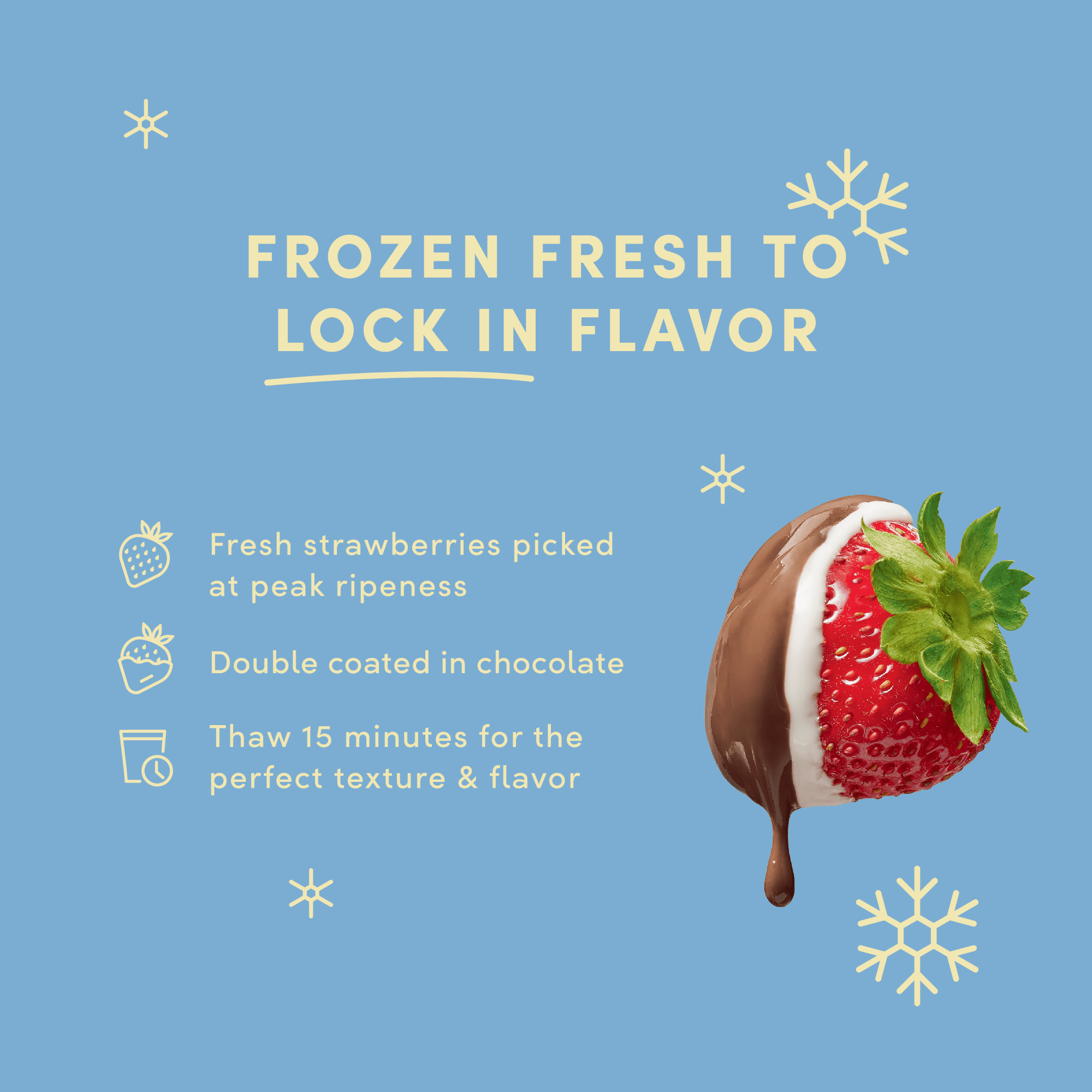 Tru Fru Frozen Strawberries in Milk & White Chocolate, 8oz