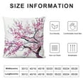 thumbnail image 5 of HENGT Cherry Blossom Pillow Cover Japanese Cherry Decorative Pillowcases Cherry Blossom Pillowcase Pink Flower Pillow Cases with Hidden Zipper Home Cushion Decorative, 5 of 5