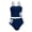 Navy, variant on Girls Tummy Control Swimsuits Fashion Cross Adjustable Straps Swimwear with Bottom Summer Bathing Suit for Girls Size 5-14