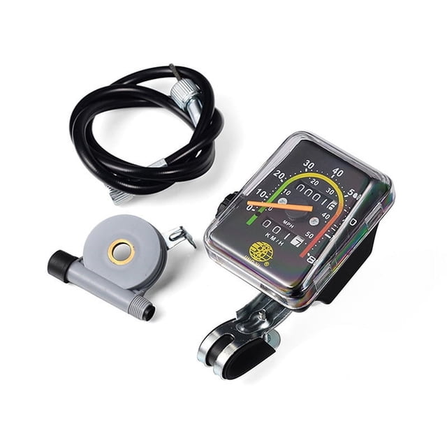 Graflsoa Vintage Square Bike Speedometer with Durable Aluminum Alloy for Mountain Cycling Simulation
