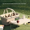 thumbnail image 4 of Cesta de Picnic Plegable Con Tablero de Mesa Oculto, Gran Capacidad, Asas Oculas, A Prueba de Fugas para Acampar, Adecuada para Almacenamiento de Alimentos y Bebidos, Hecha DE, 4 of 7