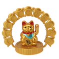 thumbnail image 2 of Car Temporary Parking Card Plate Waving Arm Fortune Cat Solar Powered with Adhesive Number Sticker Car Ornament for Parking Champagne Cat, 2 of 19