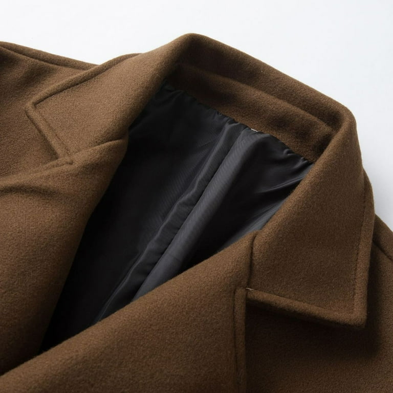 ジャケット・アウター Beaver Wool Double Breasted Overcoat Double Breasted Wool Long Overcoat – Vintage Jacket