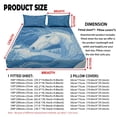 thumbnail image 6 of Jiueut Horse Print Bed Sheet Set of 3, Easy to Clean Bedroom Sheet Set with Elastic Band Standard Comfortable Pillow Case for Boys Girls, Twin XL Size, 6 of 6