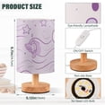 thumbnail image 3 of Baby Stars Table Lamp USB Bedside Desk Nightstand Lamp Printed Gifts Small Lamp Wood Base for Bedroom Living Room Kids Room College Dorm, 3 of 7