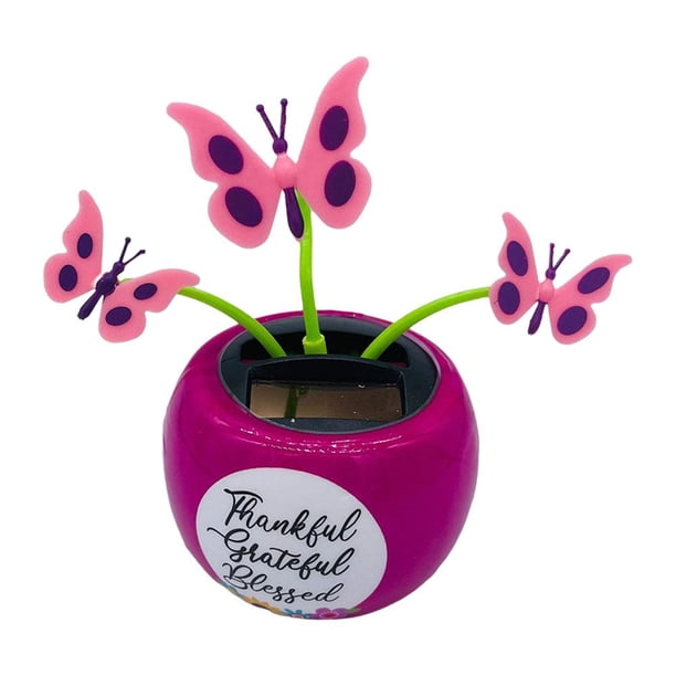 CAIROYAR Juguete solar danzante con forma de flor, estilo variado, decoración para coche con flores danzantes alimentadas por energía solar