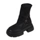 thumbnail image 1 of NECHOLOGY Botas Mujer Adulto Femenino Zapatos Botines mujer Botas de fondo grueso con cremallera decorativa y hebilla de cinturón de cuero sólido a la moda para mujer (Black, 8), 1 of 5