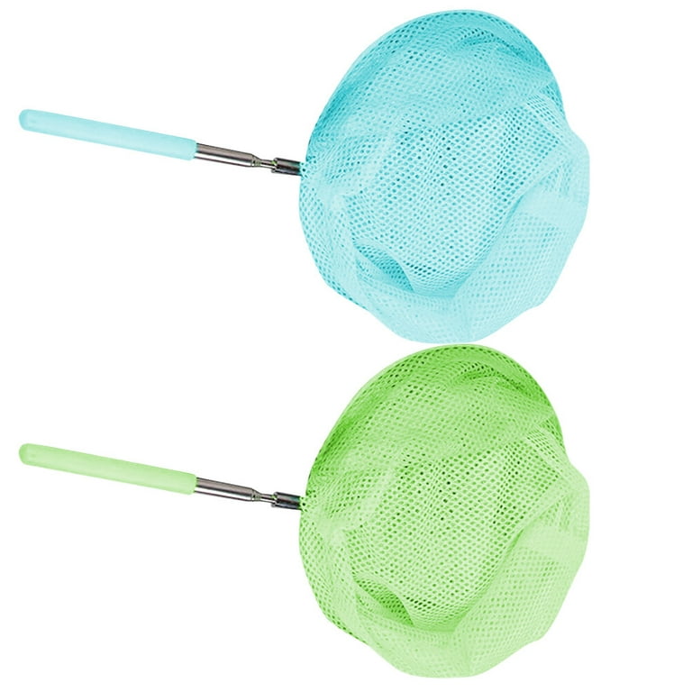 Tinksky 2PCS Retractable Fishing Net Telescopic Net Insect Net Outdoor  Garden Toy for Kids Playing (Random Color) 