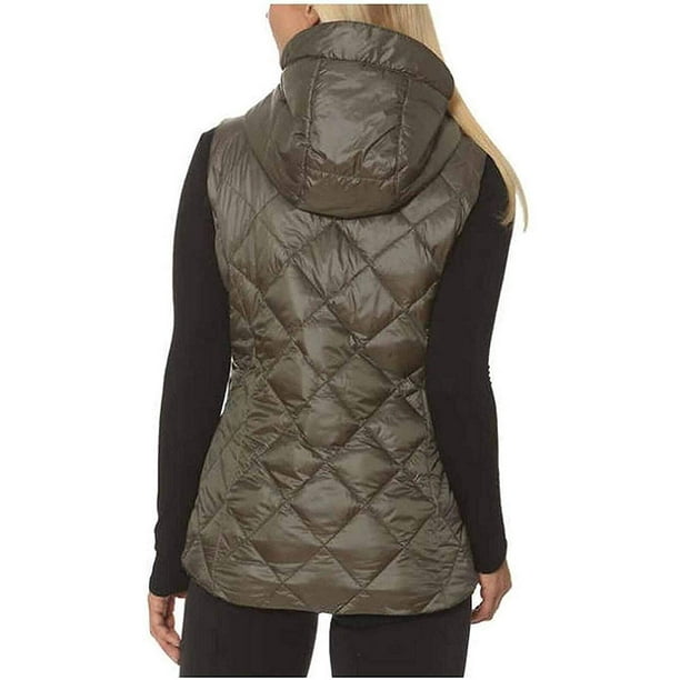 Gerry Women's Packable Reversible Down Vest (Small, Zinc/Moondust