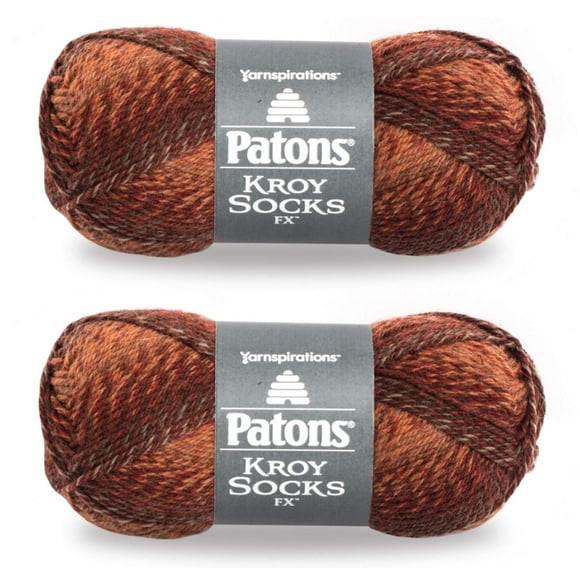 K-Musculo Patons Chaussettes Kroy FX en Fil, Lot de 2, Couleurs Cuivre