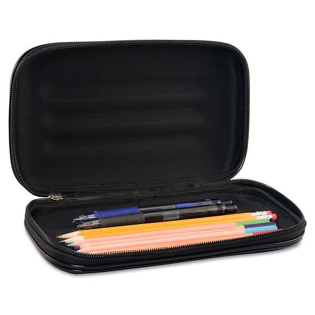  Advantus Soft-Sided Pencil Case, Large, Black