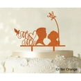 thumbnail image 1 of """Mr And Mrs"" Couple Cake Topper With Bird And Heart Cake Toppers Cake Decorations Color Option Available 6""-7"" Inches Wide", 1 of 1