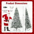 thumbnail image 3 of Gymax 7 FT Half Artificial Christmas Tree w/ 852 Branch Tips & 240 LED Lights 9 Modes, 3 of 10