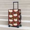 thumbnail image 4 of Salouo Autumn White Pumpkin Pattern Travel Dust-proof Suitcase Cover, Softside Suitcase Protector Luggage Cover Protector for 18-32inch ,Not Included Suitcase, 4 of 8
