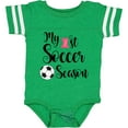 thumbnail image 3 of Inktastic My 1st Soccer Season Girls Baby Bodysuit, 3 of 5