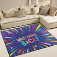 thumbnail image 3 of 5'3" x 4' (63 x 48 inch) Area Rug, Pad Welcome Back with Burst Explosion Nursery Rugs Floor Mat for Kids Playing Room Living Room Bedroom, 3 of 6