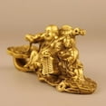 thumbnail image 3 of Firefly Hope Feng Shui Decor Laughing Buddha Statue Maitreya Figurine Carrying Money Bag Happy Buddha for God Luck Brass Sculptures Home Decorations (Style B), 3 of 4
