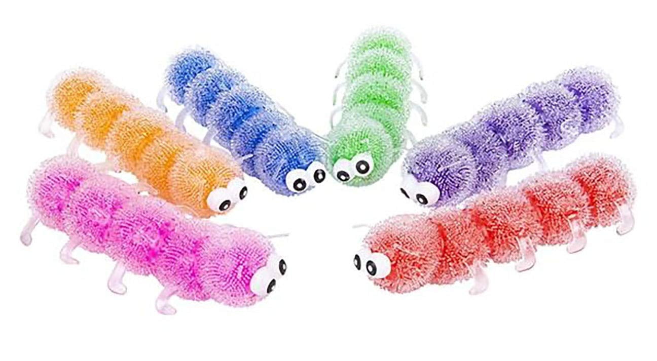 SQUISHY BEAD CATERPILLAR TY2255 SQUASHY SQUEEZY BALL WORM STRESS RELIEF TOY 