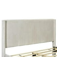 thumbnail image 5 of Better Home Products Vita Solid Wood & Velvet Platform Queen Bed in Cream, 5 of 8