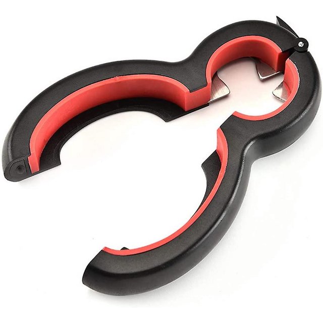 6 In 1 Multifunction Bottle Opener, Stainless Steel Manual Can Opener For Arthritis Hands, Non-slip Open Sesame Can Opener Lid Twist Off