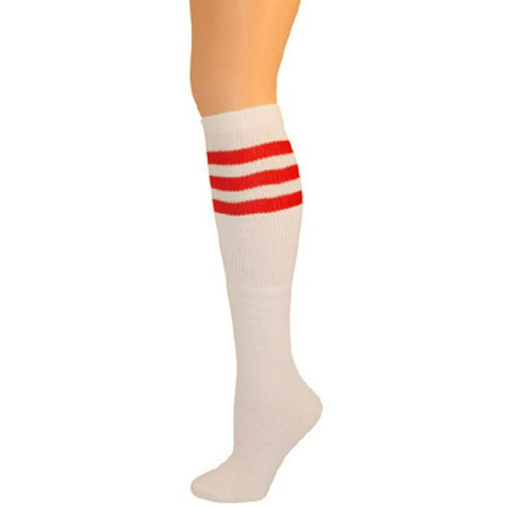 knee high white tube socks