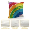thumbnail image 4 of Wuche Rainbow Throw Pillow Covers 18x18 Inch Home Pillow Cover Colourful Rainbow Pillow Case Cotton Linen Hidden Zipper Closure Cushion Couch Bedroom Decor Pillowcases Multiple specifications, 4 of 5