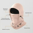 thumbnail image 5 of CxhicLuv Outdoor Skiing Windproof Scarf Face Cover, Multifunctional Thermal Head Cover for Men Women, Breathable Milk Silk Outer Fleece Inner, 4-in-1 Mask Hat Earmuff, Adjustable Buckle, 5 of 7