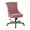 Orchid, variant on Pemberly Row Tufted Office Chair in Sky Blue Fabric with Gray Wood Base