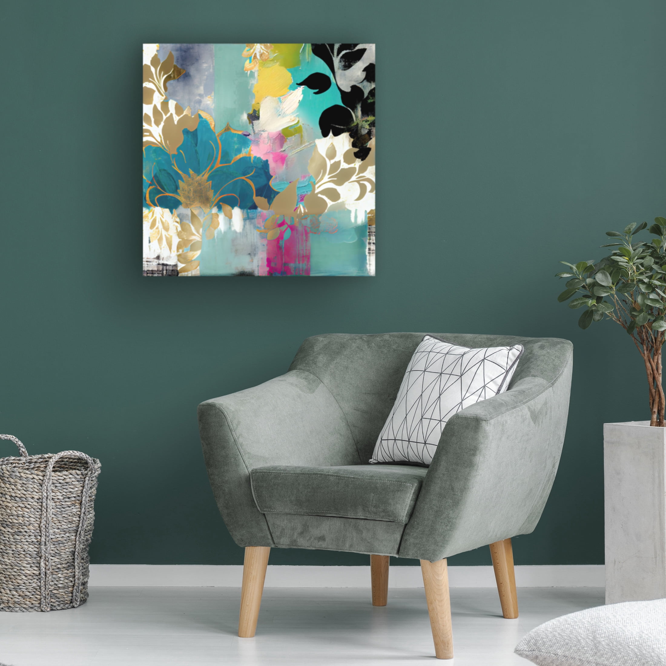 Canvas Wall Art - Sasha 'Amelia's False Alarm' Wall Art for Living Room, Bedroom, or Office Décor by Trademark Fine Art - 35 x 35 Inches