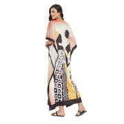 Womens Plus Size Kaftan Dresses Boho Long Maxi Dress Ladies Casual Hippie Kimono Sleeve Loose Caftan Online